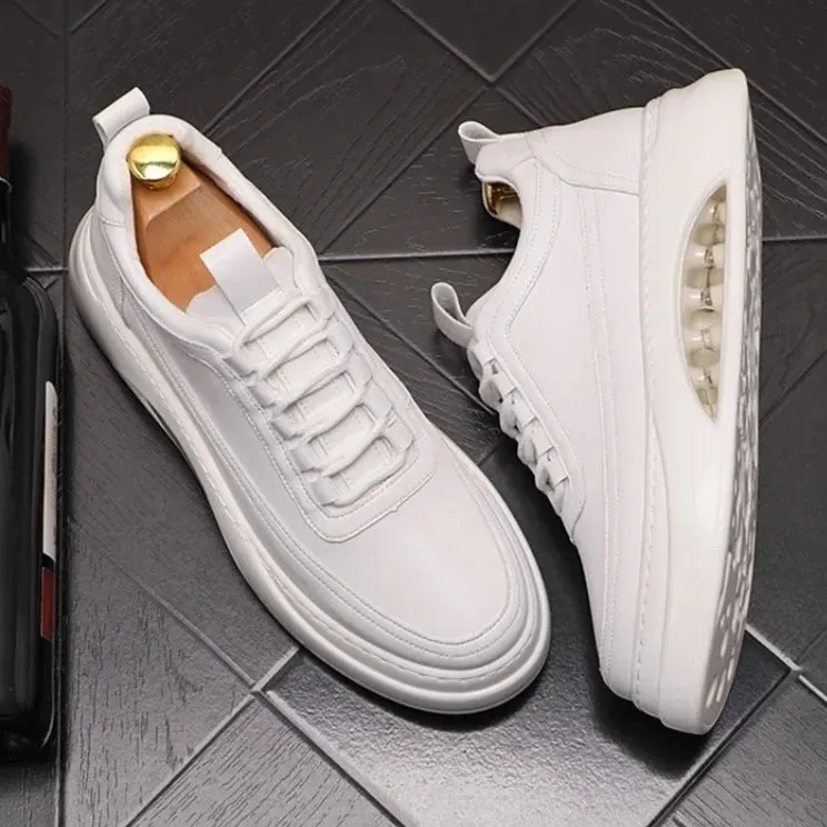 Youth White Men's Sneaker Trend High Top Platform Shoes
