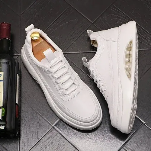 Youth White Men's Sneaker Trend High Top Platform Shoes
