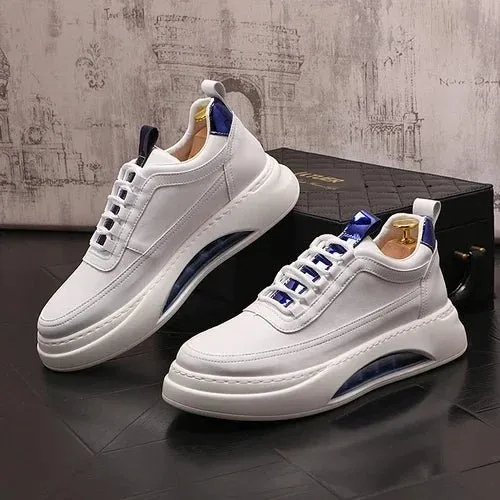 Youth White Men's Sneaker Trend High Top Platform Shoes